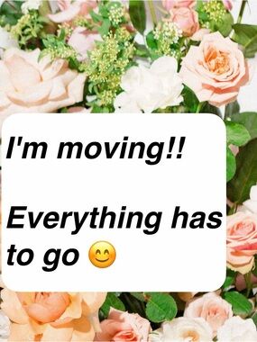 I'm moving across the country and cleaning out my closet!